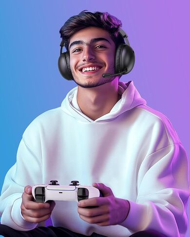 سماعة ألعاب لاسلكية 2.4G مع MIC للكمبيوتر الشخصي ، الكمبيوتر ، PS5 ، PS4 in Saudi Arabia