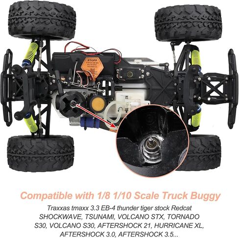 Hobbypark RC Igniter & Medium Hot Glow Plugs No.4 N4 استبدال OS 8 Super Duty Spark أجزاء المحرك لـ Traxxas Redcat RC Nitro Car Truck Off Road Buggy in Kuwait