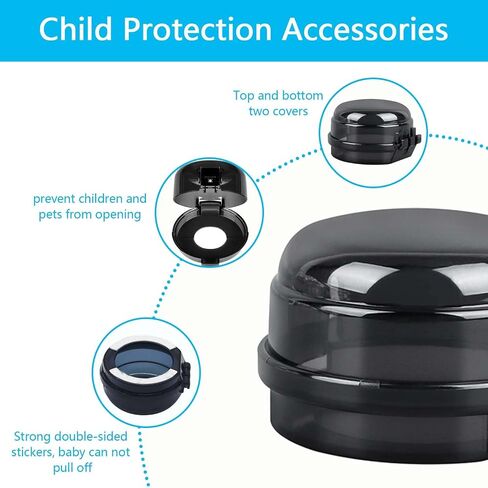 Gas Stove Knob Safety Covers: 6Pcs Child Proof Stove Covers, Non-Universal Baby Proof Oven knobs Locks for Only Height Under 1.65" - Transparent in Kuwait