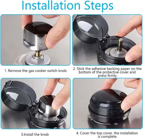 Gas Stove Knob Safety Covers: 6Pcs Child Proof Stove Covers, Non-Universal Baby Proof Oven knobs Locks for Only Height Under 1.65" - Transparent in Kuwait
