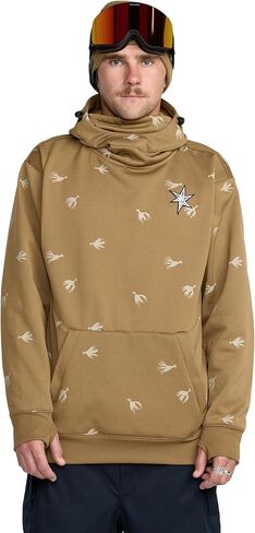Volcom Men's Hydro Fleece Riding Hoodie – Water-Repellent Sweatshirt with Storm Hood & Thumbholes in Saudi Arabia