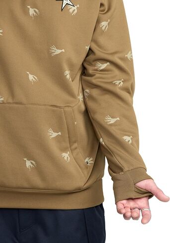 Volcom Men's Hydro Fleece Riding Hoodie – Water-Repellent Sweatshirt with Storm Hood & Thumbholes in Saudi Arabia