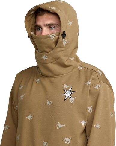 Volcom Men's Hydro Fleece Riding Hoodie – Water-Repellent Sweatshirt with Storm Hood & Thumbholes in Saudi Arabia