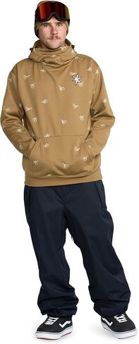 Volcom Men's Hydro Fleece Riding Hoodie – Water-Repellent Sweatshirt with Storm Hood & Thumbholes in Saudi Arabia