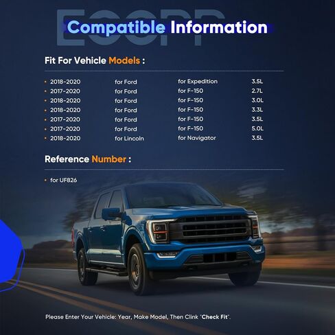 ملفات الإشعال ECCPP 1 PCS UF826 ، حزم لفائف ، متوافقة مع Ford F-150 2011-2017 ، Expedition 2018 2019 2020 ، 2017 2018 2019 2020 & Lincoln 2018 2019 2020 ، V6 3.5L ، UF826 ، GN10892 ، HL3Z12029A in Saudi Arabia