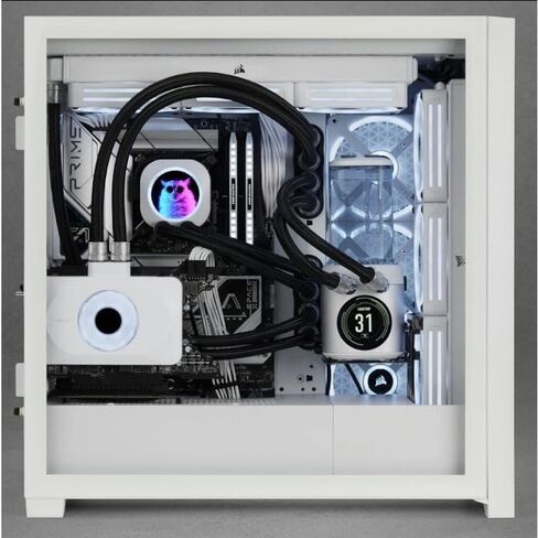 Corsair Hydro X Series XT 3/8" ID, 1/2" OD White Softline Mesh Tubing (3 Meter) and Clear XL8 Performance PC Coolant (1000mL) Bundle in Kuwait