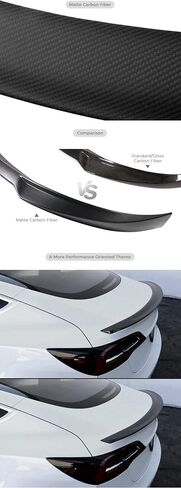 Trunk Spoiler Compatible with 2014-2023 Maserati Ghibli ASPEC, ASPEC Style Black Real Carbon Fiber Trunk Deck Lid Lip Wing by IKON MOTORSPORTS, 2015 2016 2017 2018 2019 2020 in Kuwait