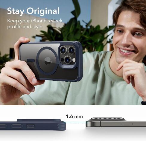 ESR لحالة iPhone 17 Pro ، التحكم في الكاميرا ، متوافق مع Magsafe ، صدمة من الدرجة العسكرية ، حالة الهاتف المغناطيسي لـ iPhone 17 Pro ، Classic Hybrid Case ، Frosted Black in Kuwait