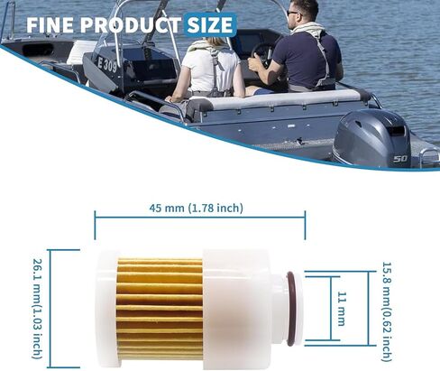 4 Pack 68V-24563-00-00 Fuel Filter 4 Stroke Outboard 18-7979 Compatible with Yamaha 50HP 60HP 75HP 90HP 115HP, Compatible with Mercury 881540 Sierra 18-7979 in Saudi Arabia