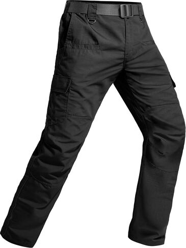 Men's Tactical Pants Water Resistant Ripstop Cargo Pants Outdoor Lightweight EDC Hiking Work Construction Pants in Saudi Arabia