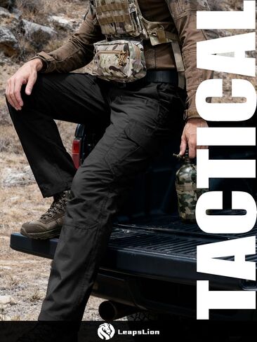 Men's Tactical Pants Water Resistant Ripstop Cargo Pants Outdoor Lightweight EDC Hiking Work Construction Pants in Saudi Arabia