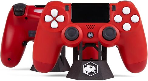 Battle Beaver Smartpad FPS لـ PS4 مع Rutbles Out و TMR ، USB-C ترقية ، X/O ، المشغلات الذكية ، المصد الذكي ، لوحة ذكية كاملة ، Carning Case Red/Black in Kuwait