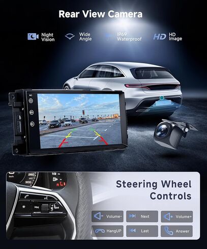 4G+64G Android Car Stereo لجيب Wrangler JK 2007-2018 Dodge RAM 1500 2008-2012 مع Carplay Android Auto ، 7 بوصات GPS Navigation WiFi SWC Bluetooth مع كاميرا احتياطية in Kuwait
