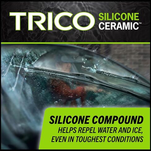 TRICO Signal Premium Silicone 17 " + 17" استبدال السيارات بديل أطراف الزجاج الأمامي شفرات شعاع مع مؤشر الأداء التنبئي الحصري وعمر أطول 3x لنماذج مركبة مختارة ، 2 عبوة in Saudi Arabia