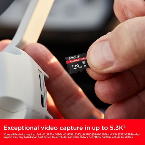 SanDisk 512GB microSD Express microSD Card - Up to 880MB/s Read, Up to 650MB/s Write, 220MB/s Sustained Write, U3, C10 - SDSQXFN-512G-GN4NN in Kuwait