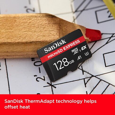 SanDisk 512GB microSD Express microSD Card - Up to 880MB/s Read, Up to 650MB/s Write, 220MB/s Sustained Write, U3, C10 - SDSQXFN-512G-GN4NN in Kuwait