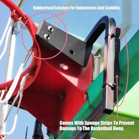 Adjustable Basketball Shot Returner - Metal Hoop Return Machine with Support Rod for Effortless Rebounds & Enhanced Shooting Practice in Saudi Arabia