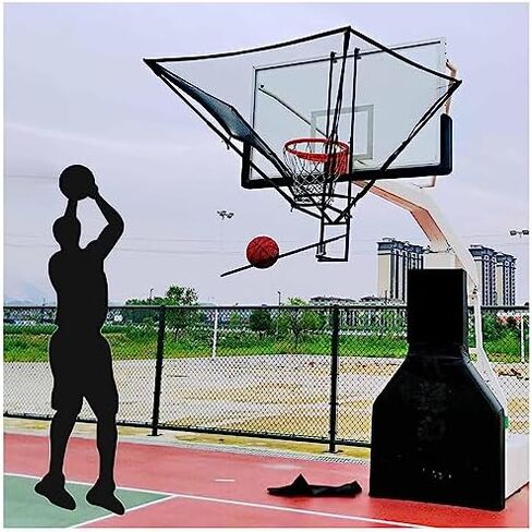 Basketball Shot Returner - 180° Rotating Rebounder Net System, Hanging Training Aid for Hoop, Perfect Basketball Shooting Practice Equipment for Players and Coaches in Saudi Arabia