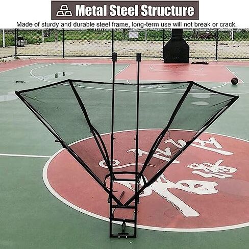 Basketball Shot Returner - 180° Rotating Rebounder Net System, Hanging Training Aid for Hoop, Perfect Basketball Shooting Practice Equipment for Players and Coaches in Saudi Arabia