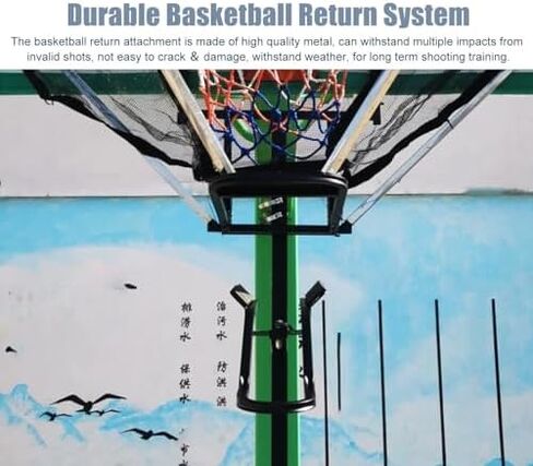 Heavy Duty Basketball Shot Returner System, Steel Rebounder for Indoor/Outdoor Use, Efficient Hanging Basketball Return Attachment, Improve Your Shooting Skills in Saudi Arabia