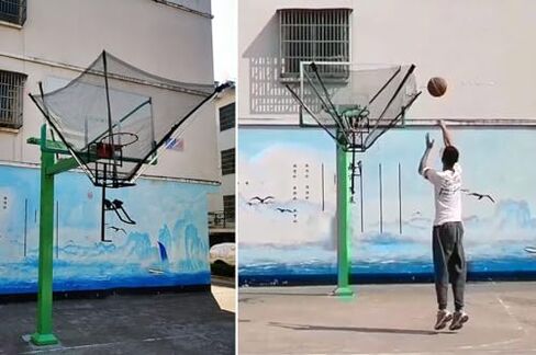 Heavy Duty Basketball Shot Returner System, Steel Rebounder for Indoor/Outdoor Use, Efficient Hanging Basketball Return Attachment, Improve Your Shooting Skills in Saudi Arabia