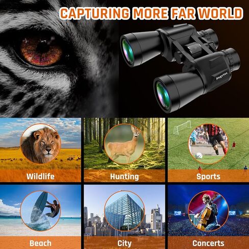 14x45 Binoculars for Adults High Powered,HD Binoculars for Bird Watching,Hunting,with Aluminum Alloy Phone Adapter,Tripod,Waterproof & Fog Proof,Large View for Travel,Hiking,Concert in Kuwait