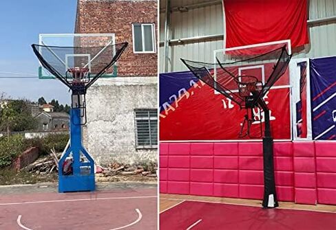 Portable Basketball Shot Returner - Black Rotatable Rebounder & Guard Net Set for Indoor & Outdoor Shooting Practice, Ideal Basketball Training Equipment for Players in Saudi Arabia