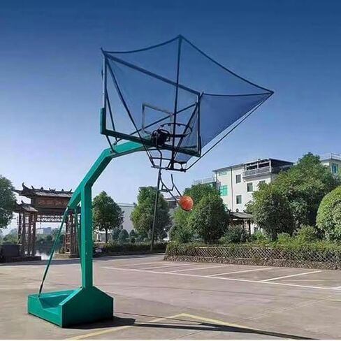 Outdoor Basketball Shot Returner System - 180° Rebounder for Free Shooting Practice, Durable Basketball Rebounding Returner for Backyard Training, Perfect for Players of All Levels in Saudi Arabia