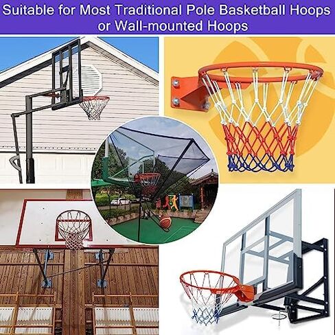 Basketball Shot Returner Net - Outdoor Folding Rebounder for Kids, Youth & Adults, Easy Setup with Carry Bag, Ideal Basketball Training Aid for Skill Improvement in Saudi Arabia