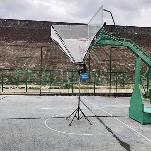 Iron Basketball Rebounder Net System - 180° Rotating Basketball Return Attachment for Training, Easy Setup, Durable Design for Enhanced Skills and Performance in Saudi Arabia
