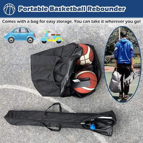Iron Basketball Rebounder Net System - 180° Rotating Basketball Return Attachment for Training, Easy Setup, Durable Design for Enhanced Skills and Performance in Saudi Arabia