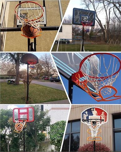 Iron Basketball Rebounder Net System - 180° Rotating Basketball Return Attachment for Training, Easy Setup, Durable Design for Enhanced Skills and Performance in Saudi Arabia