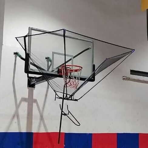 180° Rotatable Basketball Shot Returner - Hanging Return Attachment for Hoops, Large Basketball Shooting Practice Net, Perfect for Training & Skill Development in Saudi Arabia