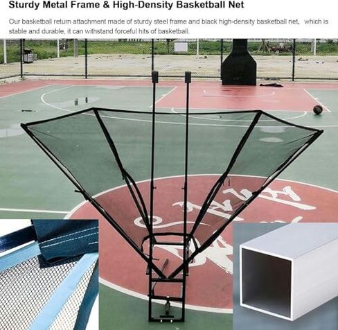 Lightweight Basketball Shot Returner System - Funnel-Shaped Training Apparatus, Durable Steel Design for Efficient Shot Practice, Ideal for All Basketball Players in Saudi Arabia