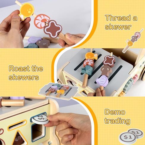 Wooden Baby Walker, Montessori Walker for Babies 6-12 Months, Push Walking Toys for 1 Year Old Learning to Walk in Kuwait