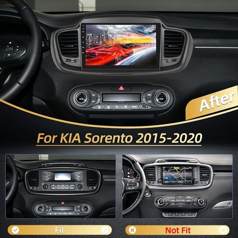 4+64G for KIA Sorento 2015 2016 2017 2018 2019 2020 Android Car Stereo with Wireless Carplay and Android Auto - 10 Inch HD Touchscreen Radio with 32EQ DSP/WiFi/GPS/Mirror Link, AHD Rear View Camera in Saudi Arabia