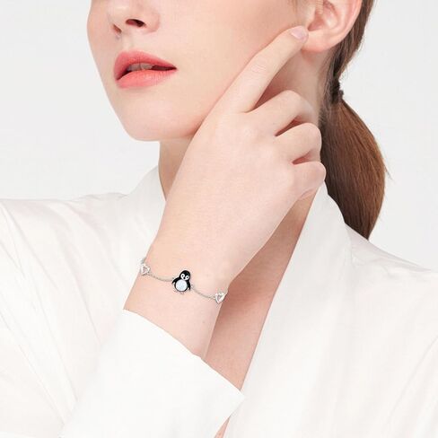 سوار Dachshund 925 Sterling Silver Heart سلسلة مجوهرات سلسلة للنساء in Saudi Arabia