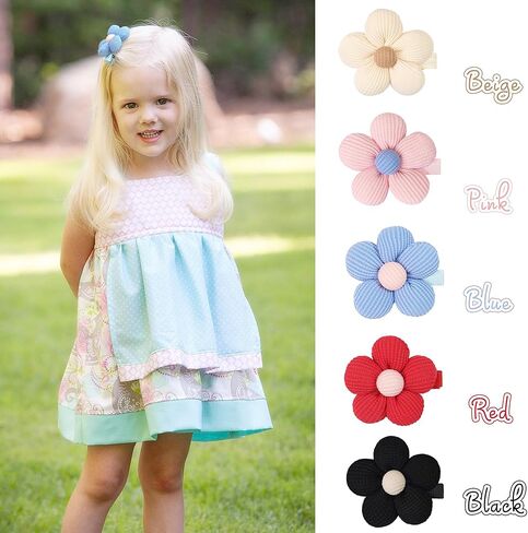 CÉLLOT Flower Hair Clips,10 Pcs Non-Slip Flower Bows Alligator Clips Hair Accessories for Girls Toddlers Teens and Women in Kuwait