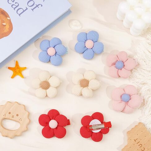 CÉLLOT Flower Hair Clips,10 Pcs Non-Slip Flower Bows Alligator Clips Hair Accessories for Girls Toddlers Teens and Women in Kuwait