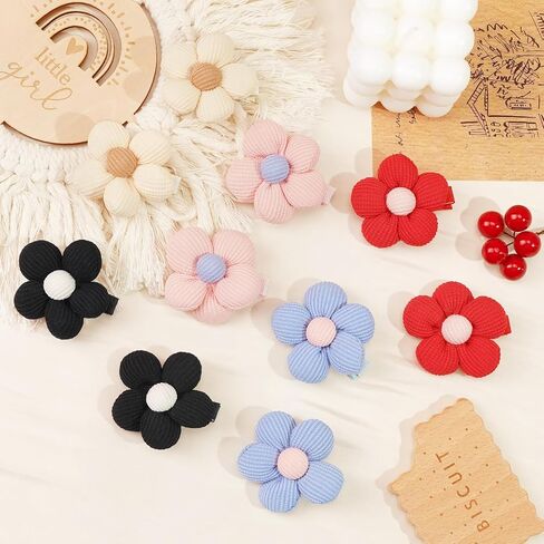 CÉLLOT Flower Hair Clips,10 Pcs Non-Slip Flower Bows Alligator Clips Hair Accessories for Girls Toddlers Teens and Women in Kuwait