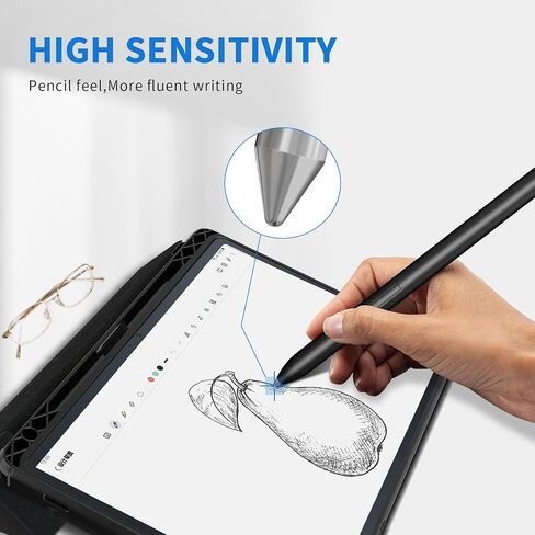 استبدال نصائح القلم ل kindle Scribe Pen 15pcs ، Pen Nibs متوافق مع قلم متميز بشكل ملحوظ 1/2 بالإضافة إلى مستويات القلم الرقمي 4096 مع مجلد القلم (لا تهالك 5 نقاط محسوسة و 10 نصائح صلبة) in Kuwait