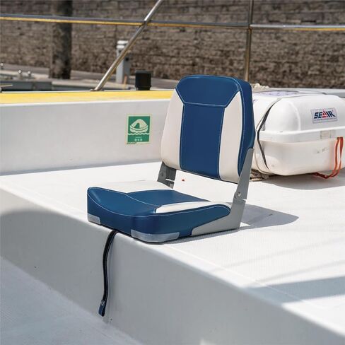 2 Pack Low Back Folding Boat Seats - Camo Fold-Down Fishing Chairs with Marine-Grade Foam Padding, Aluminum Hinges & Stainless Steel Screws, Waterproof Captain Seats for Yachts & Marine in Saudi Arabia