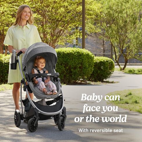 Graco Modes Pramette 3-in-1 Travel System, Car Seat Stroller Combo, Rear Facing Infant Car Seat, Infant Pramette to Toddler Stroller, Lilac Mod in Saudi Arabia