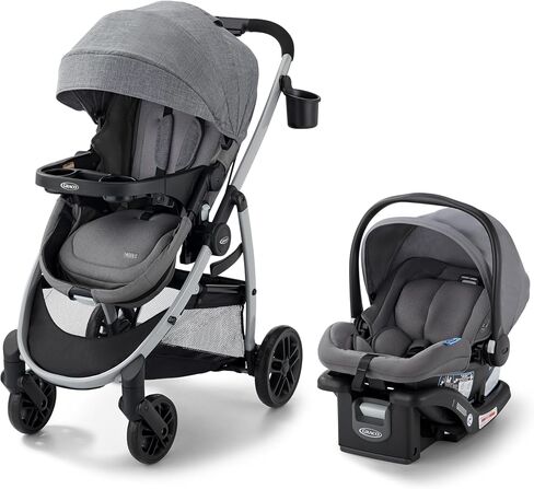 Graco Modes Pramette 3-in-1 Travel System, Car Seat Stroller Combo, Rear Facing Infant Car Seat, Infant Pramette to Toddler Stroller, Lilac Mod in Saudi Arabia