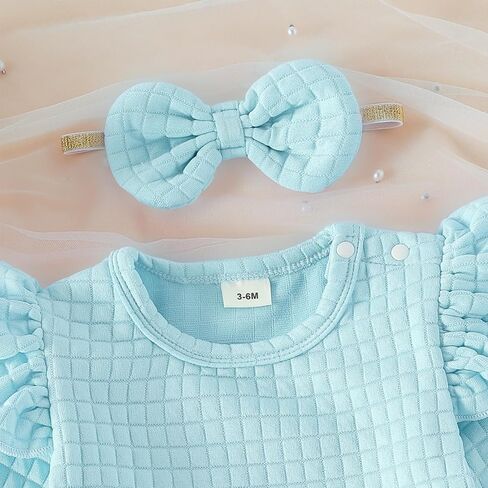 Baby Girl Clothes Toddler Sweatshirt Ruffled Infant Tops Casual Pants Fall Winter Outfits Set 3-24 Months in Kuwait