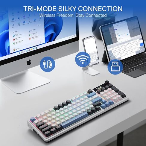Redragon K719 PRO Wireless 95-Key Gasket Gaming Keyboard, TFT Screen & Knob in Saudi Arabia