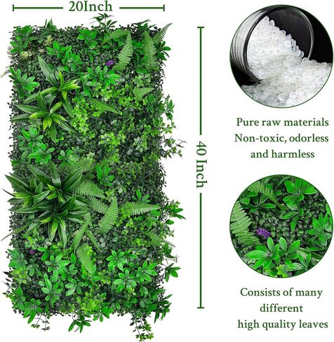 ألواح الجدار الخضراء الاصطناعية: 40 '× 120' 'UV-anti faux Greennery Grass Wall Privacy Screen for Garden Covering Privacy ، Decor Indoor Home Decor in Saudi Arabia