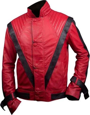 F&H Men's Red and Black Thriller Jacket in Saudi Arabia