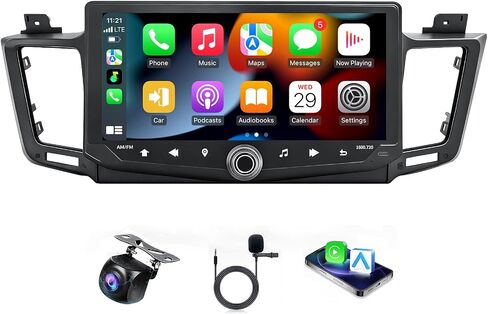 10.88 inch Car Radio for Toyota RAV4 2006-2012 Upgrade Stereo Radio Replacement with CarPlay Touch Screen Android Auto Bluetooth GPS SWC WiFi Backup Camera Fast Charge in Saudi Arabia