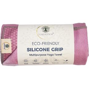Non Slip Hot Yoga Mat Towel for Yoga | Machine Washable Yoga Towel with Silicone Grip, Quick Drying & Super Absorbent | Multi-Purpose Performance Mat 26.5'' x 72'' | Perfect Yoga Gift for Women & Men in Saudi Arabia